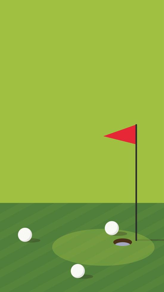 Design von Golfplakaten. Golf-Vektor. Hintergrund. Freiraum für Text. Platz kopieren. vektor