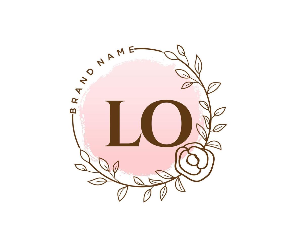 första lo feminin logotyp. användbar för natur, salong, spa, kosmetisk och skönhet logotyper. platt vektor logotyp design mall element.