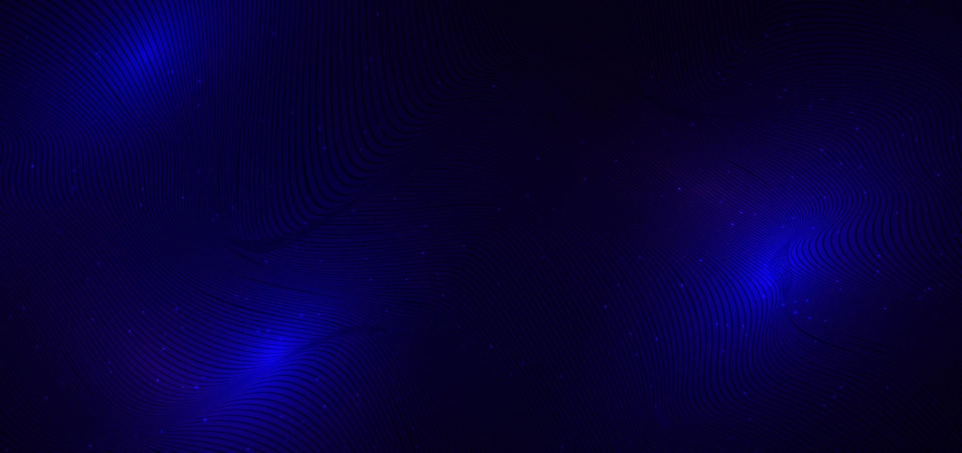abstrakt teknologi trogen lysande blå ljus rader vågig med hastighet rörelse fläck effekt på mörk blå bakgrund. vektor