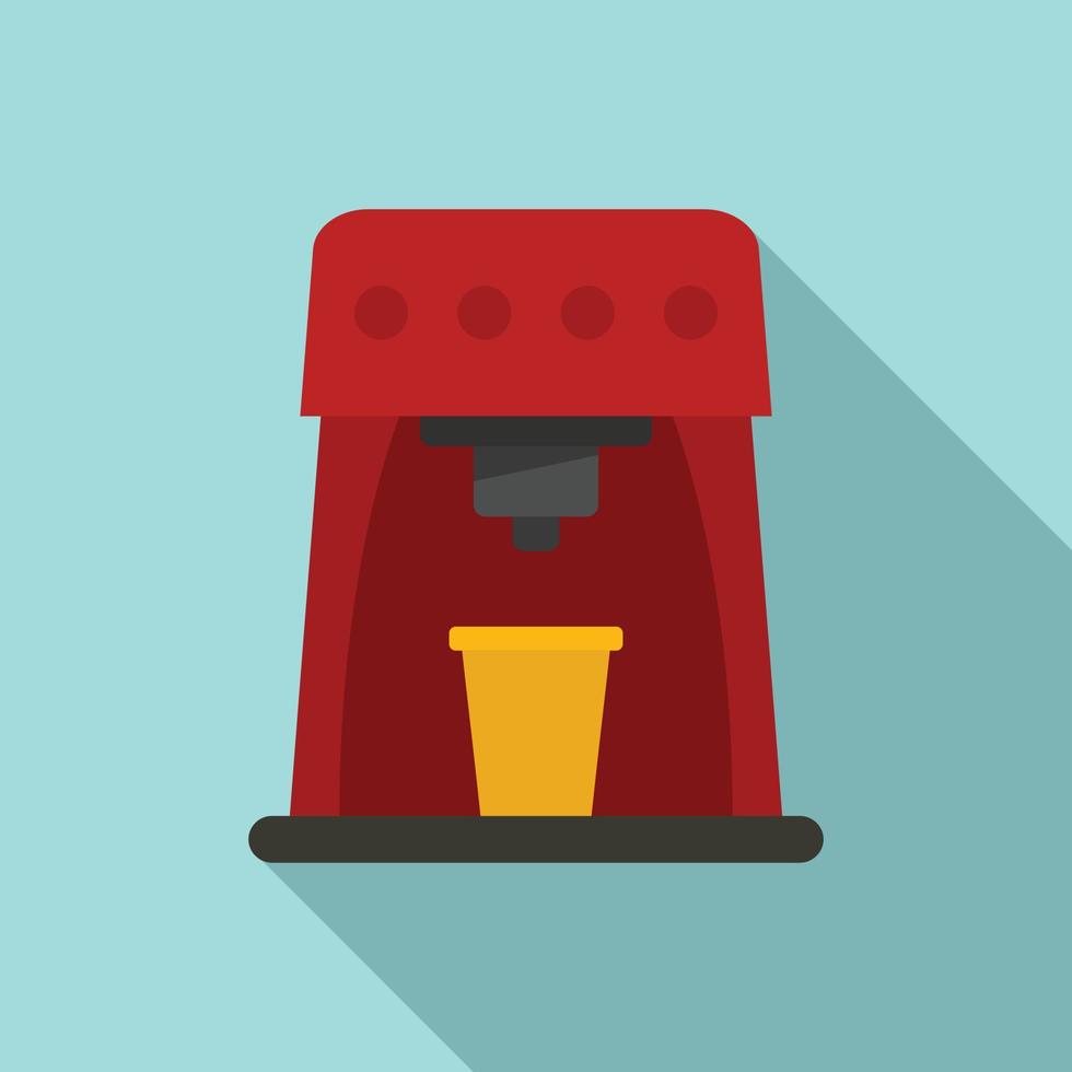 Hitze Kaffeemaschine Symbol, flacher Stil vektor