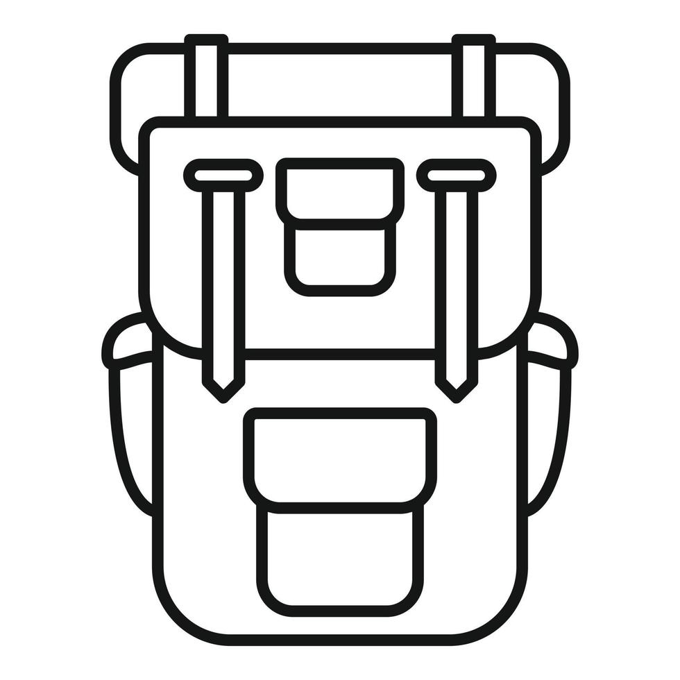Wanderrucksack-Symbol, Umrissstil vektor