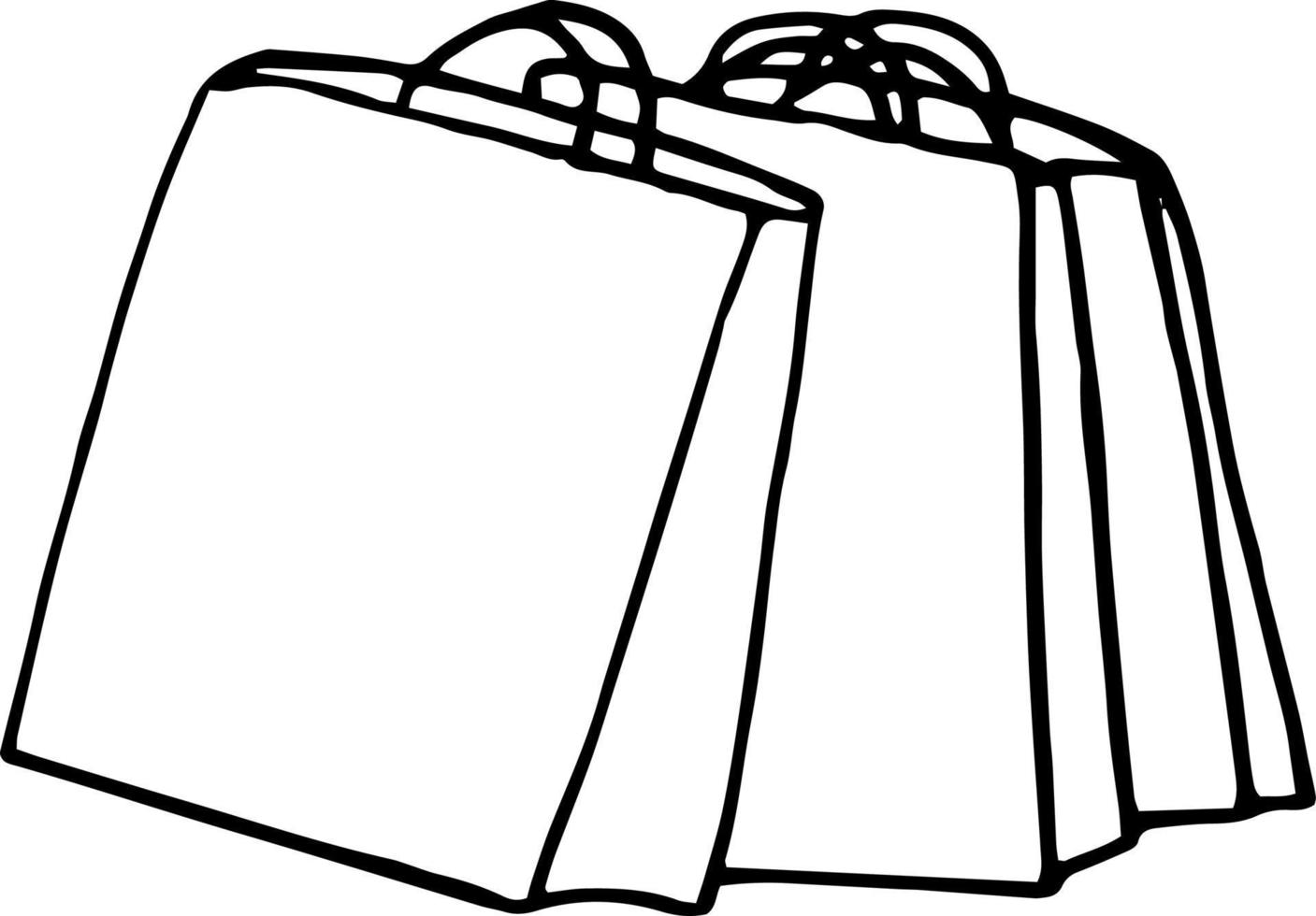 Symbol für Einkaufstaschen. skizzieren Sie handgezeichneten Doodle-Stil. minimalistisch monochrom. Geschäft vektor