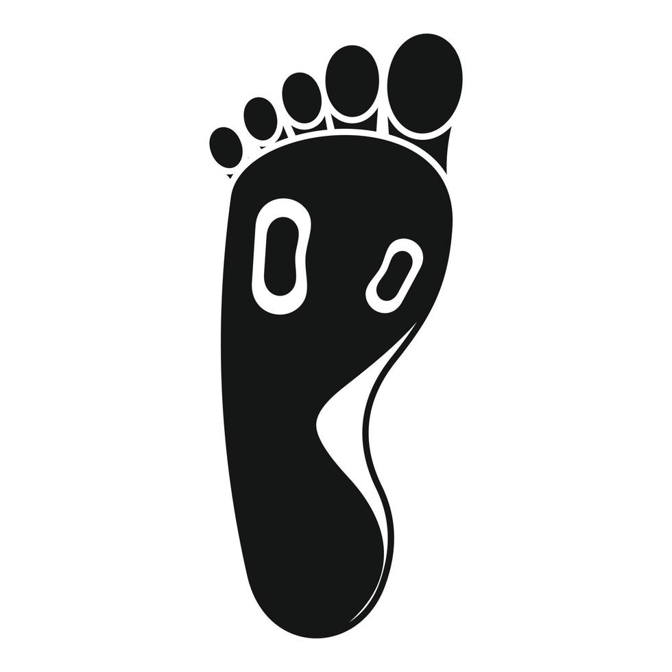Symbol für Blut-Fußschmerzen, einfacher Stil vektor