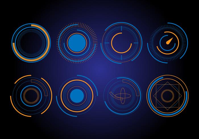 Fria HUD cirkel vektorelement vektor