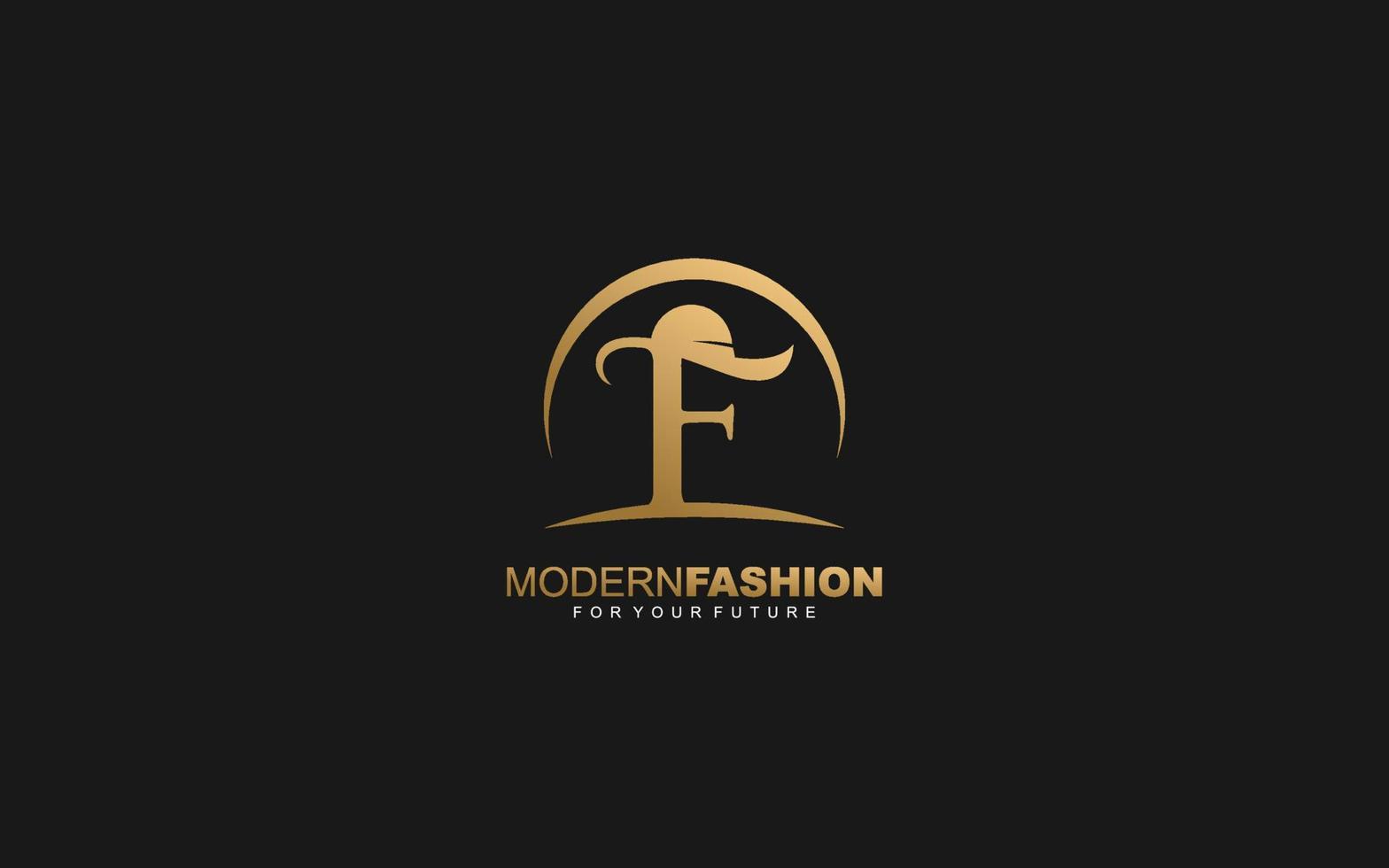 f-Logo-Modeunternehmen. Textidentitätsschablonen-Vektorillustration für Ihre Marke. vektor