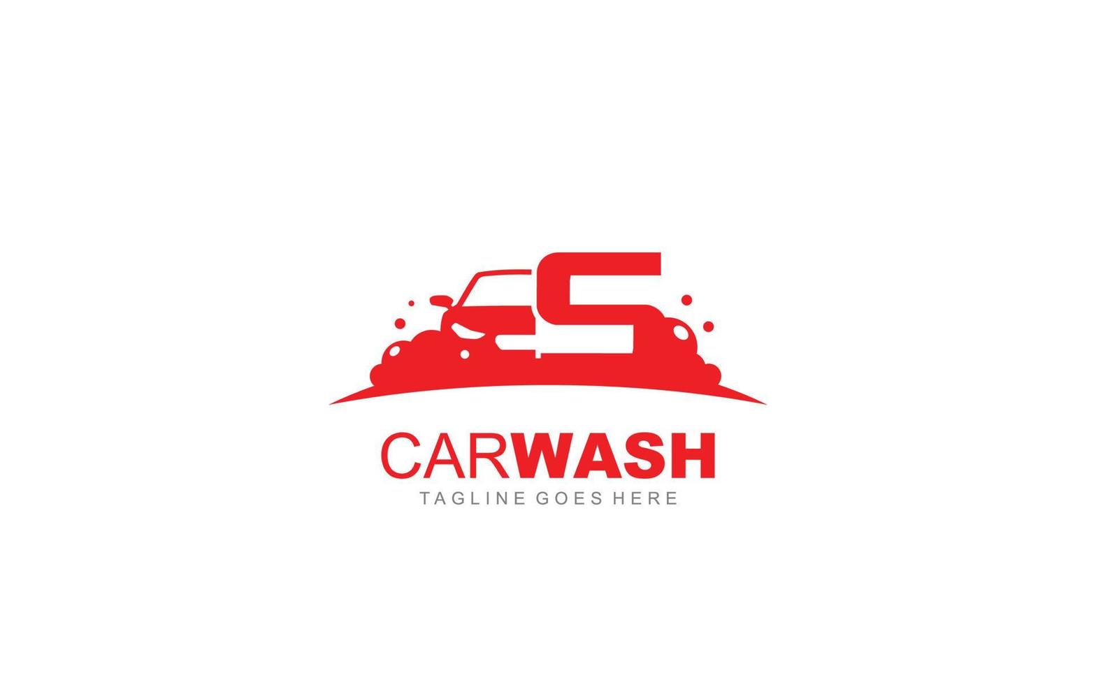 s-Logo Carwash für Identität. Auto-Vorlagenvektorillustration für Ihre Marke. vektor