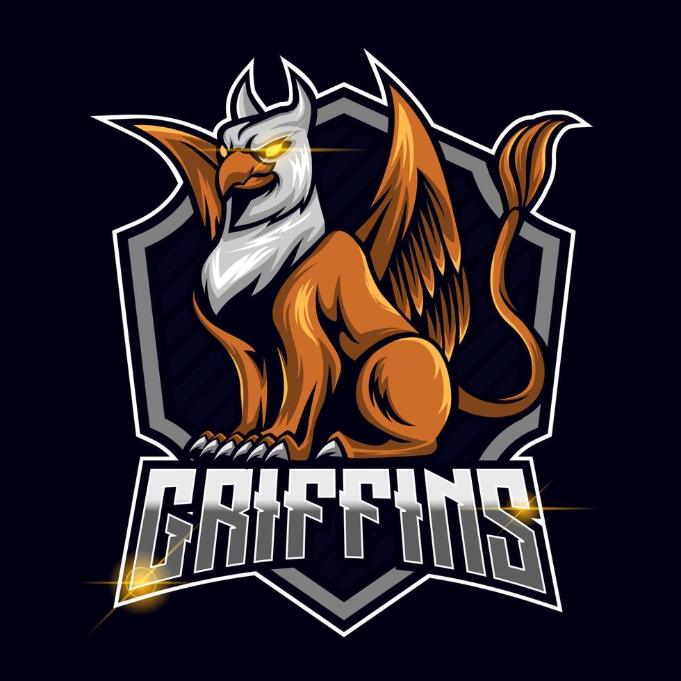 griffin esport-logo-vorlage vektor