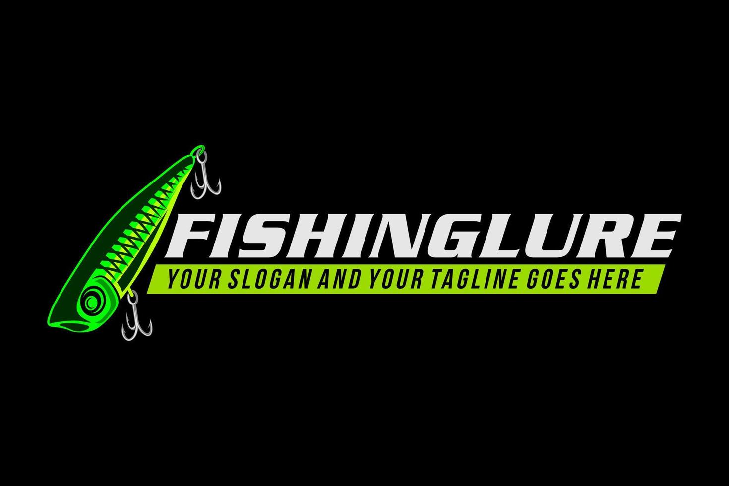 fiske lockar fisk logotyp, design mall vektor illustration. bra till använda sig av som din fiske företag logotyp