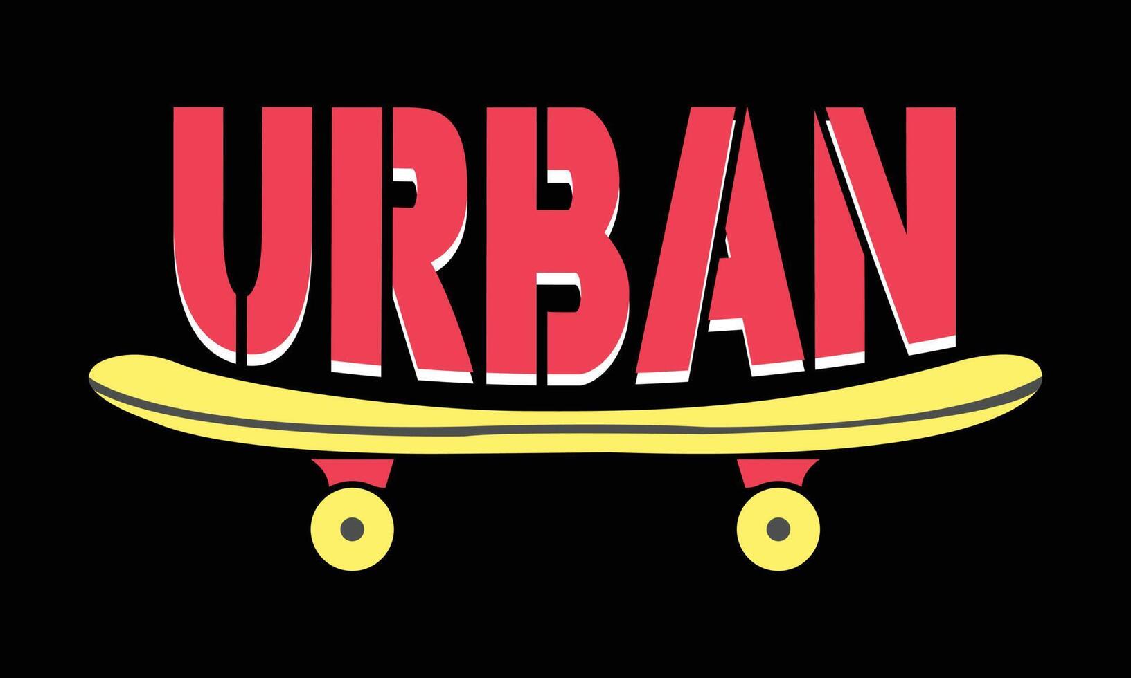 Urban Skateboard T-Shirt Vektor- und Illustrationsdesign. kreative Kinder des motivierenden städtischen Skateboard-T-Shirts und städtische Skateboardthema-Vektorillustration. vektor