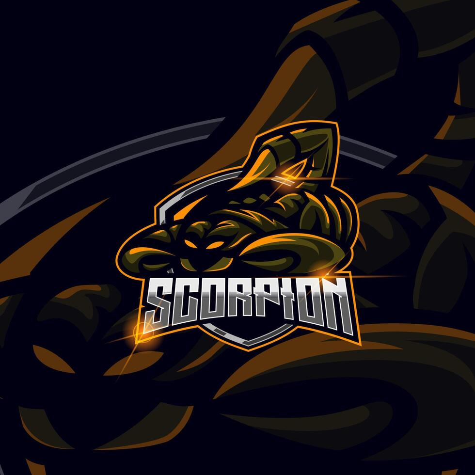 Designvorlage für das Skorpion-Esport-Logo vektor