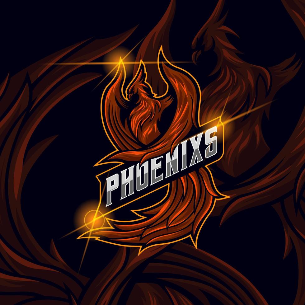 phoenix logotyp formgivningsmall vektor