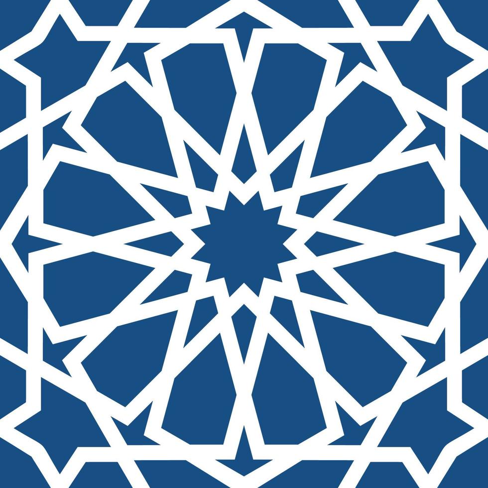 blå islamic mönster . sömlös arabicum geometrisk mönster, öst prydnad, indisk prydnad, persisk motiv, 3d. ändlös textur kan vara Begagnade för tapet, mönster fyller, webb sida bakgrund . vektor