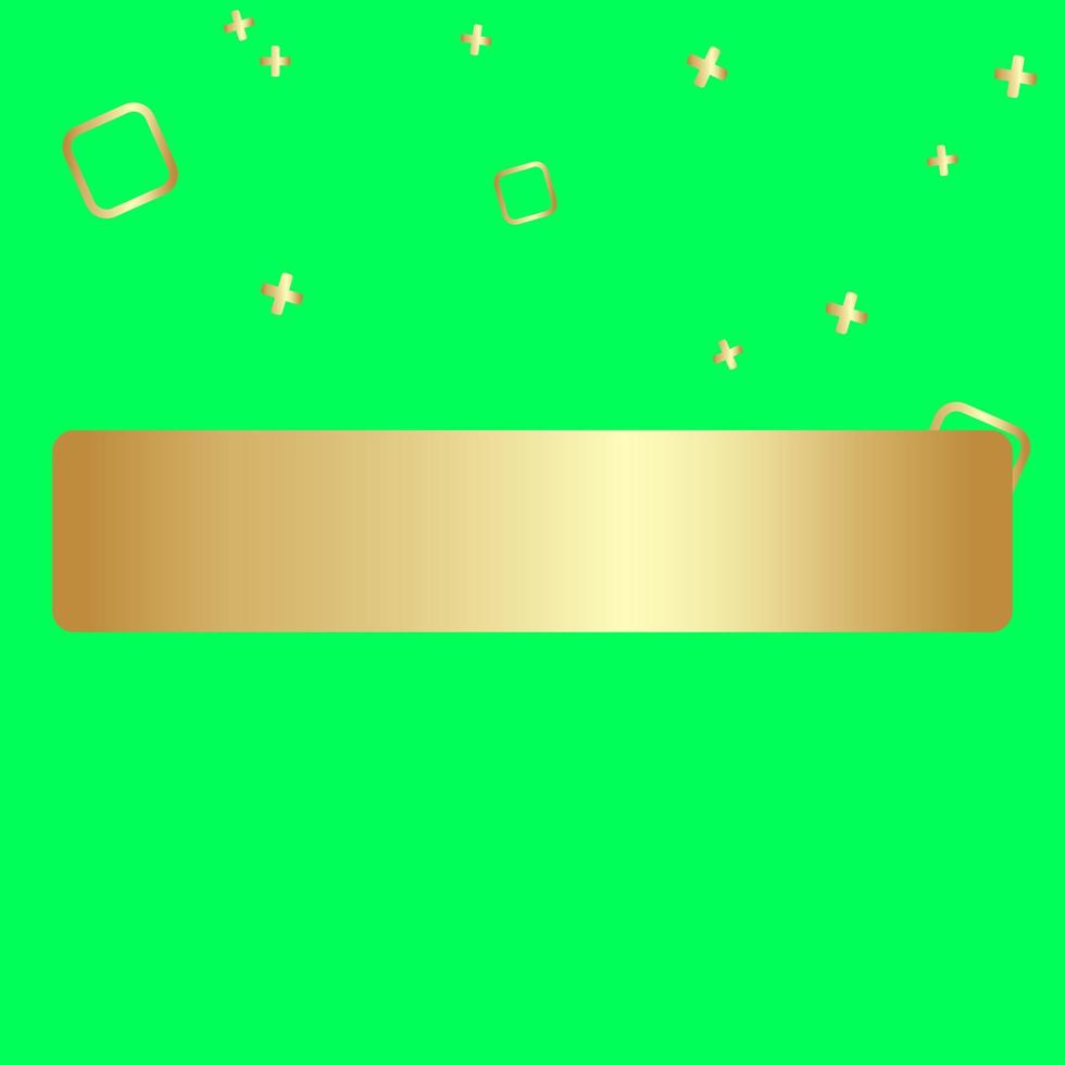 grön skärm bakgrund med gyllene abstrakt vektor