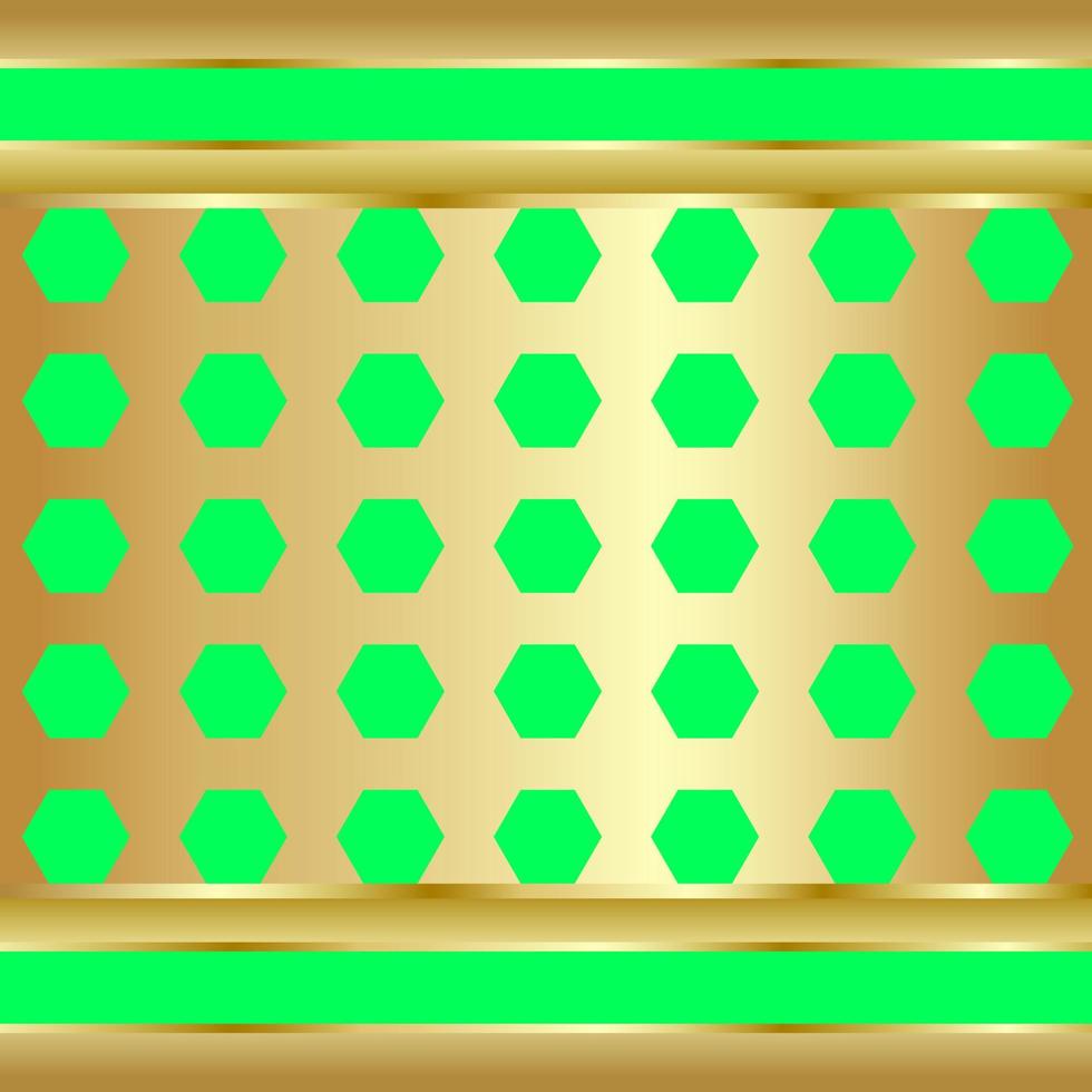 uppsättning grön skärm bakgrund med gyllene geometrisk. vektor