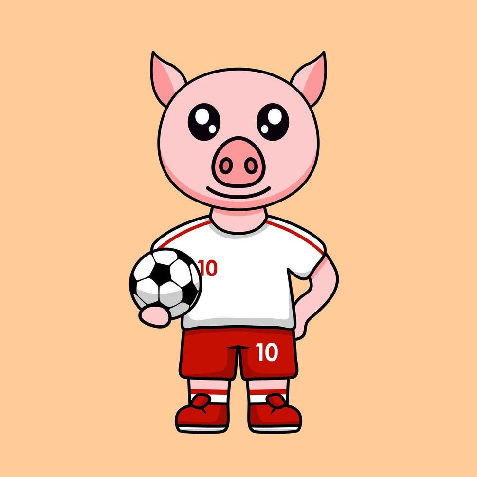 vektor illustration av de djur- karaktär bär en fotboll jersey på de värld kopp