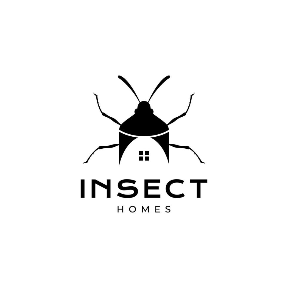 Insekt mit modernem Logo-Design-Heimvektor vektor