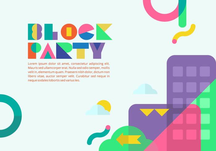 Block Party Hintergrund vektor