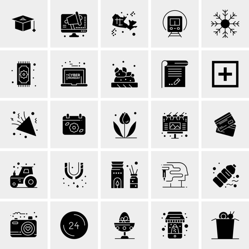 25 universelle Business-Icons Vektor kreative Icon-Illustration zur Verwendung in Web- und Mobilprojekten