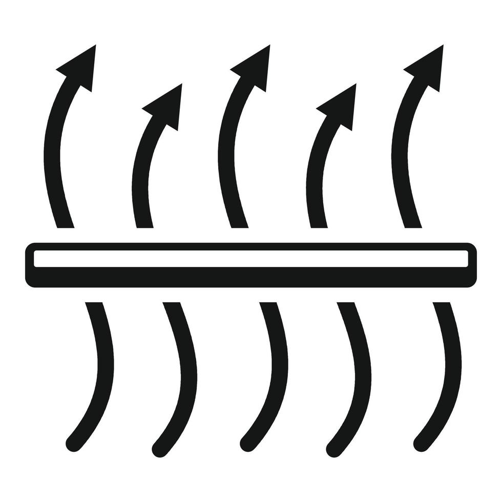 atmungsaktives Membransymbol, einfacher Stil vektor