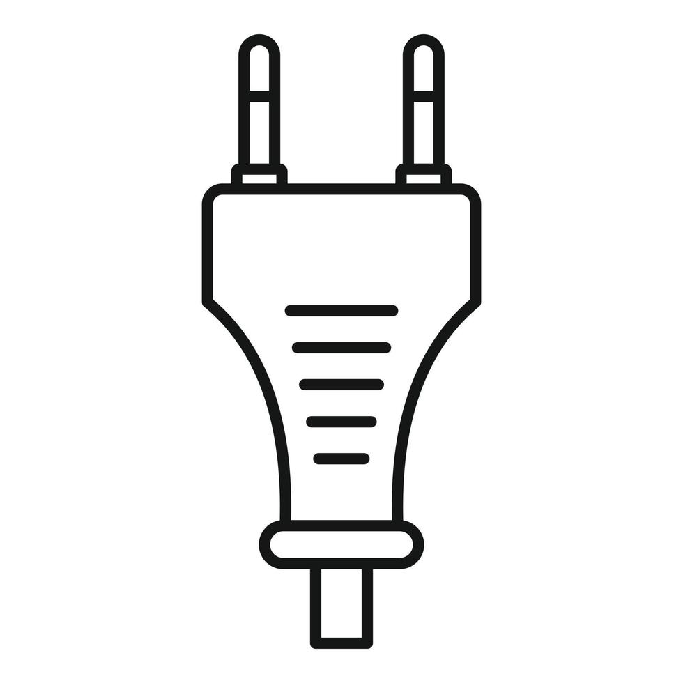 Symbol für elektrischen Stecker, Umrissstil vektor