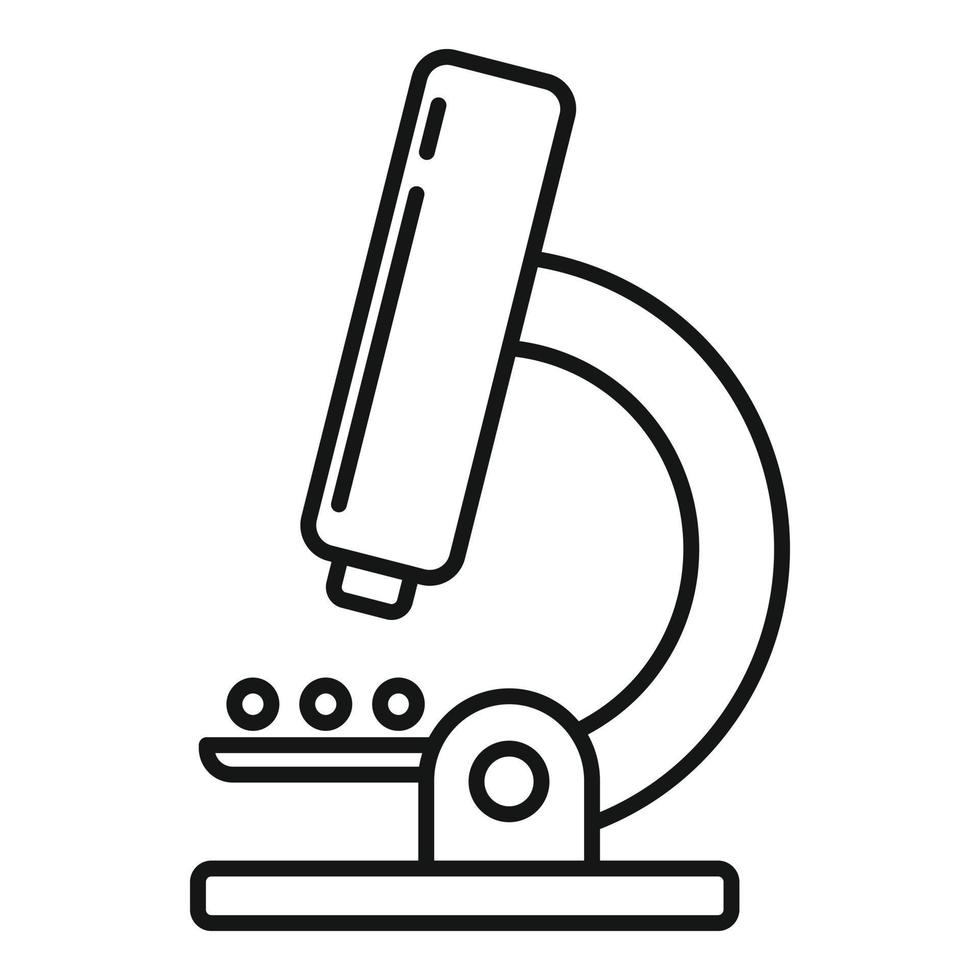 ichthyology mikroskop ikon, översikt stil vektor
