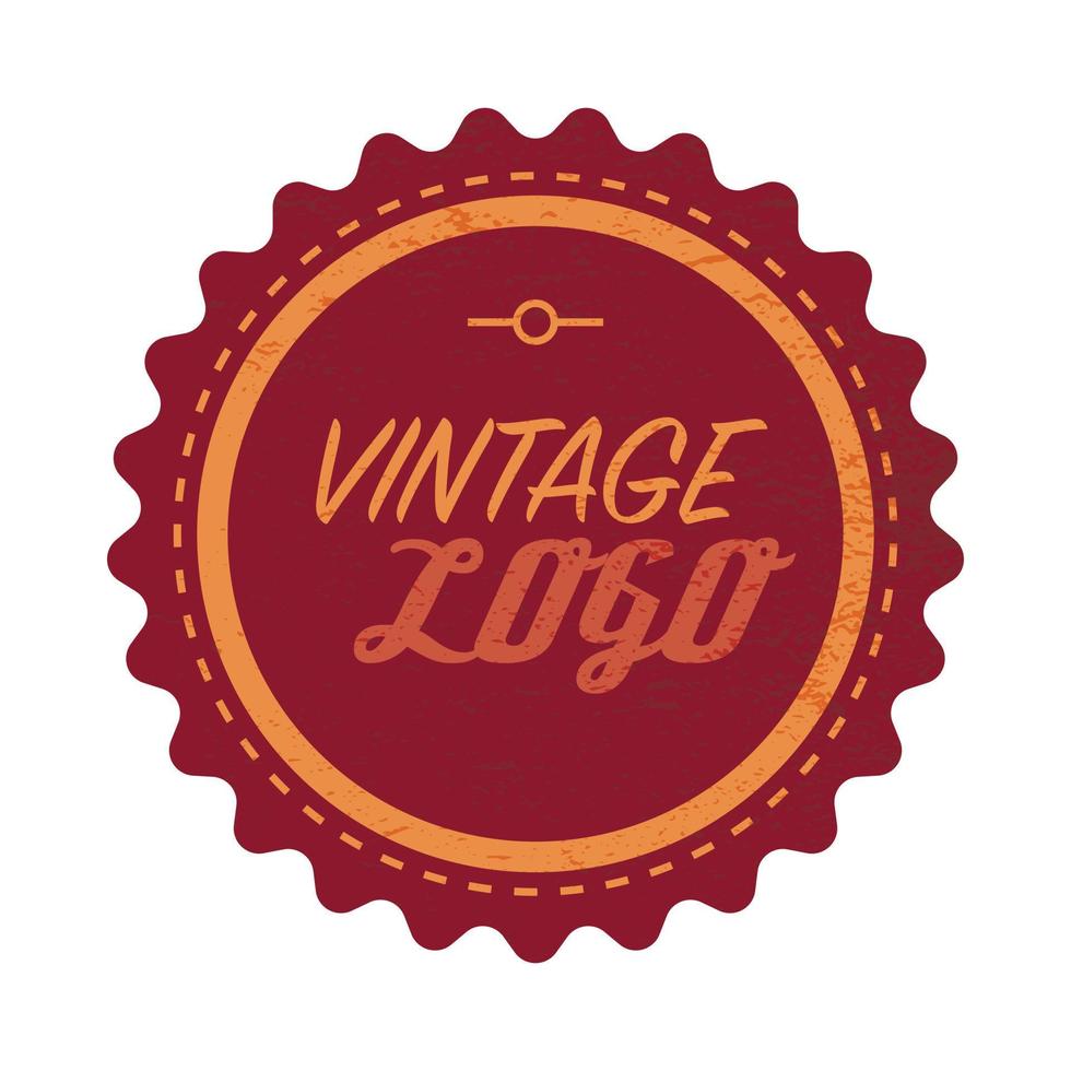 Vintage-Logo-Etikett vektor