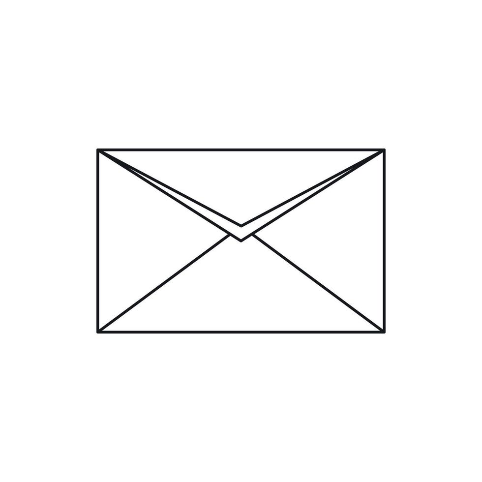 Symbol für geschlossenen Umschlag, Umrissstil vektor