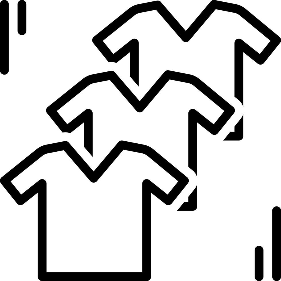Liniensymbol für Kleidung vektor