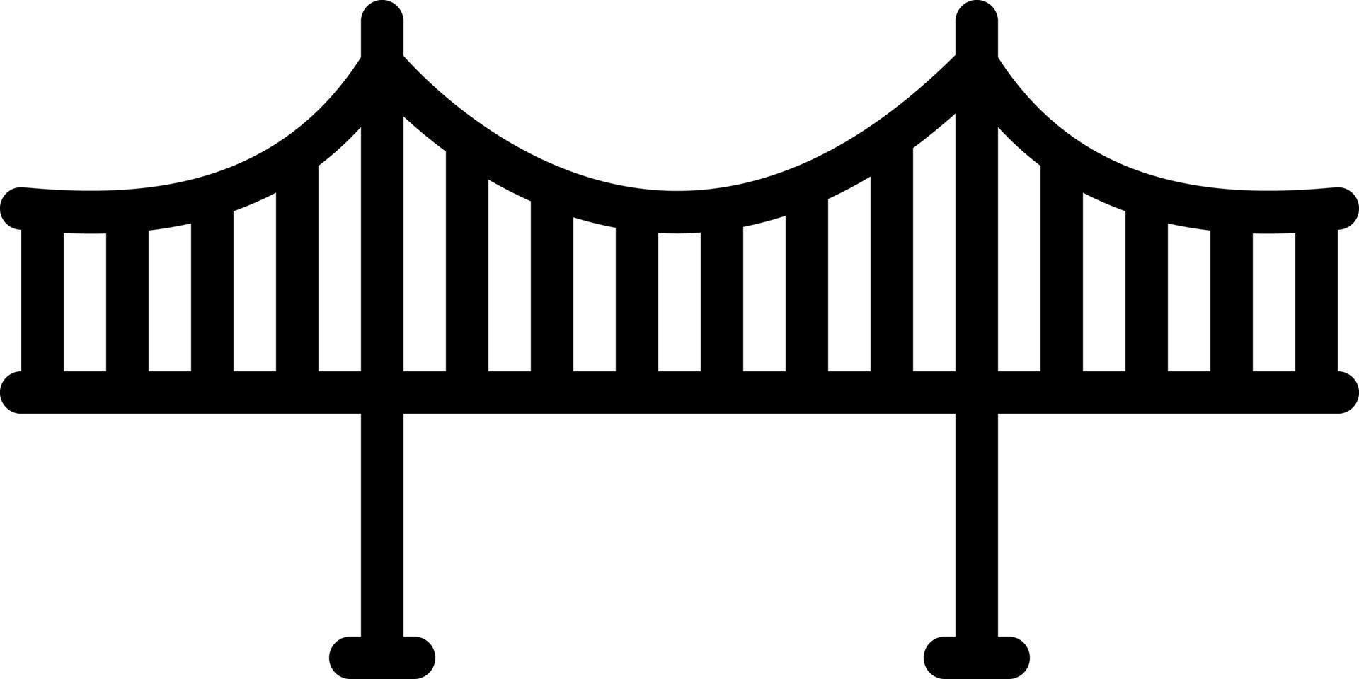 Liniensymbol für Brücke vektor