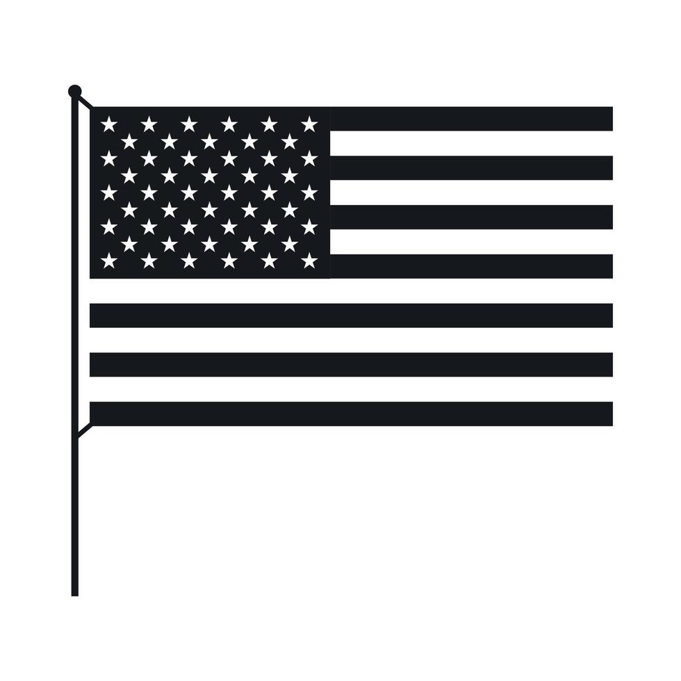 Ikone der amerikanischen Flagge, einfacher Stil vektor