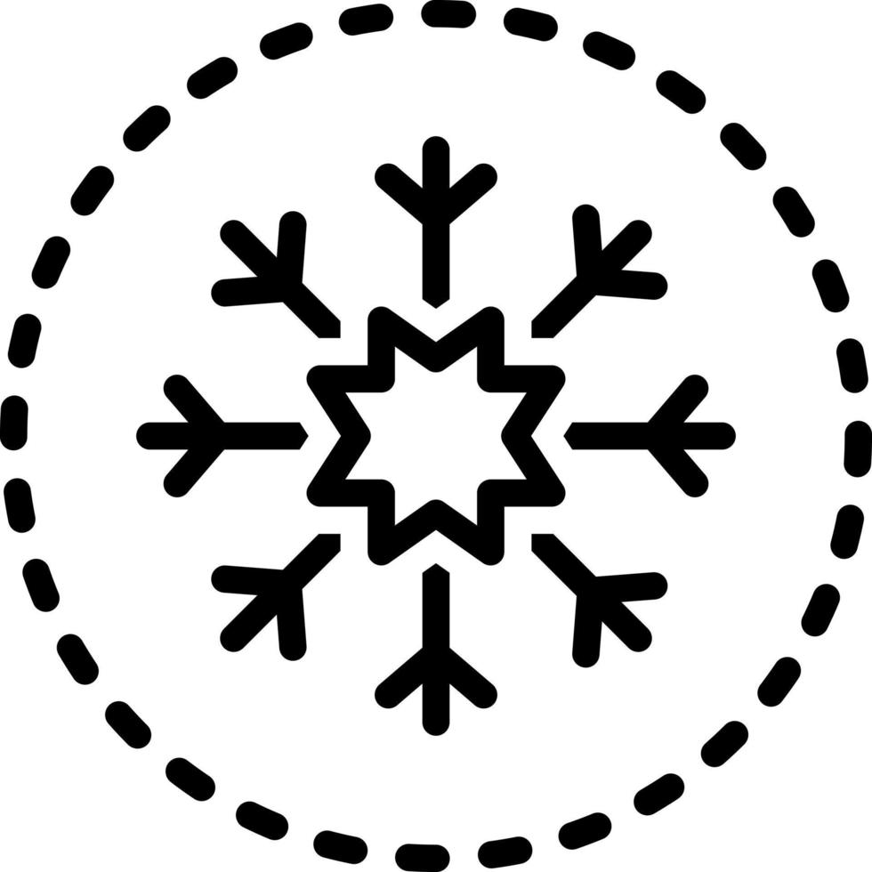 linje ikon för snö vektor