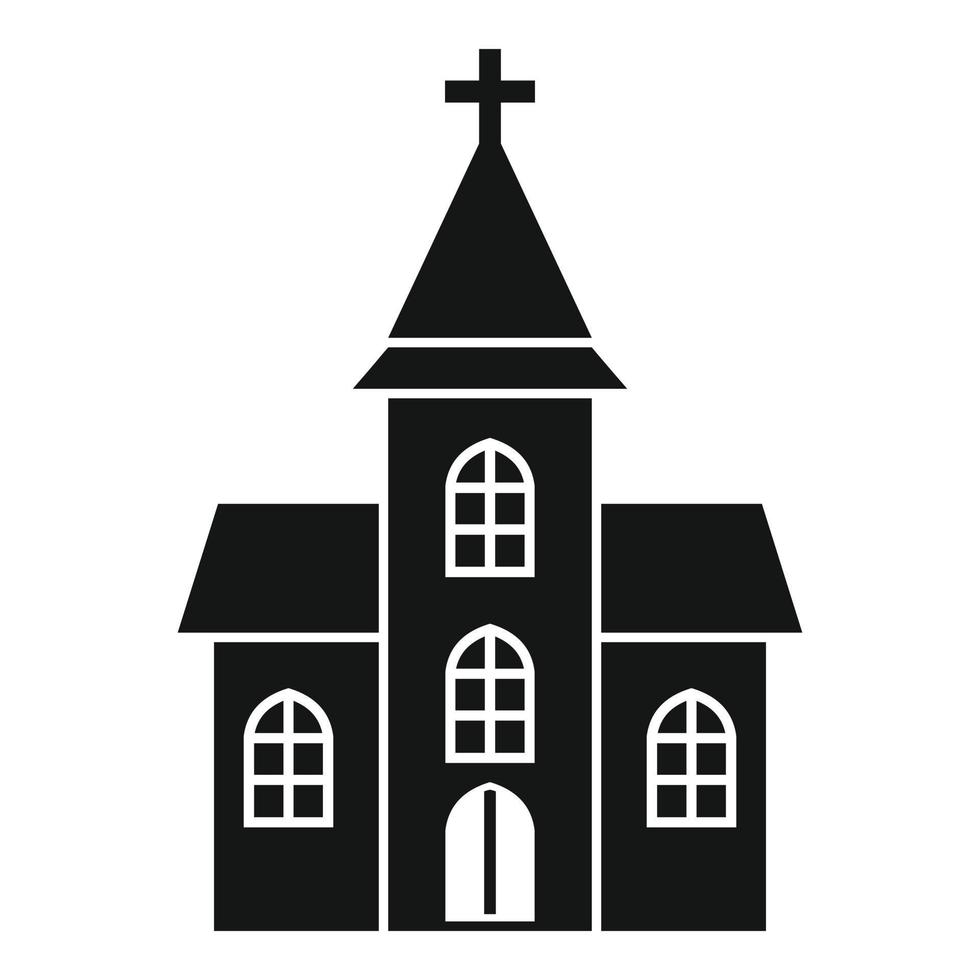 christliche kathedralenikone, einfacher stil vektor