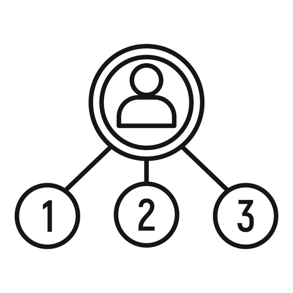 administration arbete schema ikon, översikt stil vektor