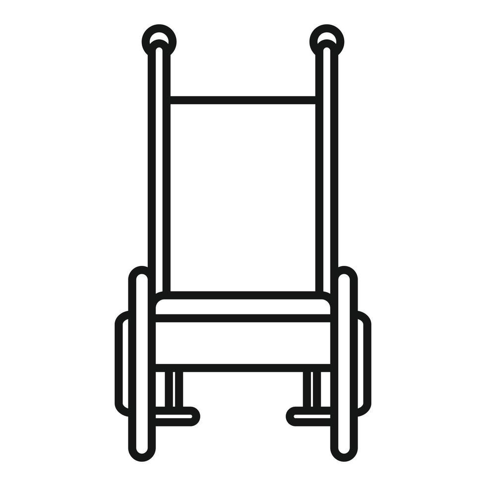 Vorderansicht Rollstuhlsymbol, Umrissstil vektor