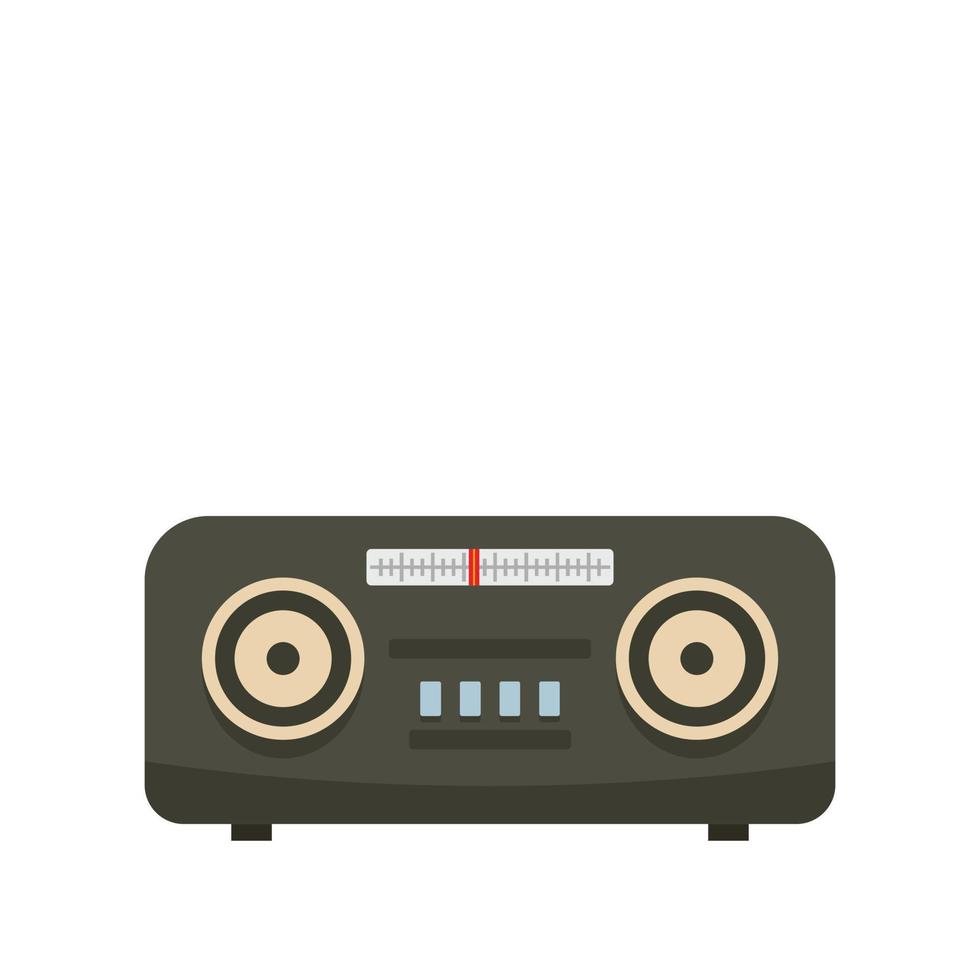 Vintage UKW-Radio-Symbol, flacher Stil vektor