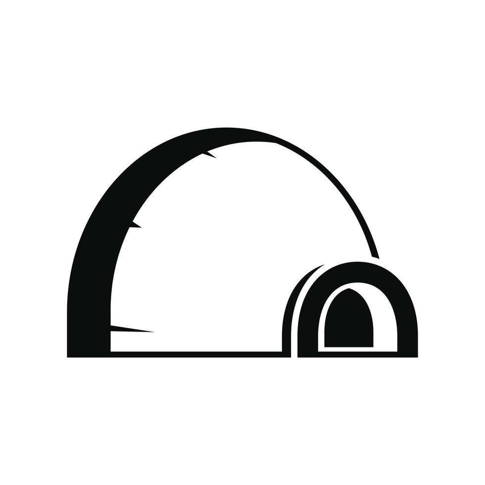 arktisches Iglu-Symbol, einfacher Stil vektor