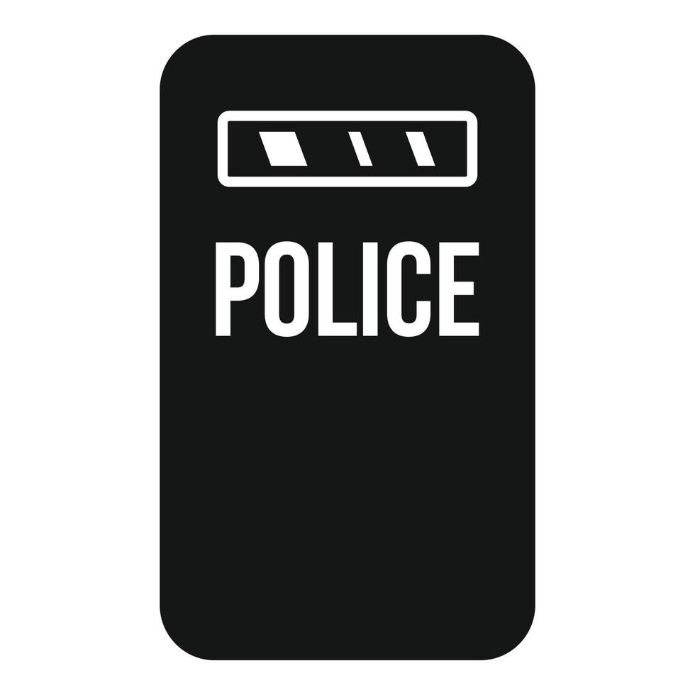 Polizisten-Schild-Symbol, einfacher Stil vektor