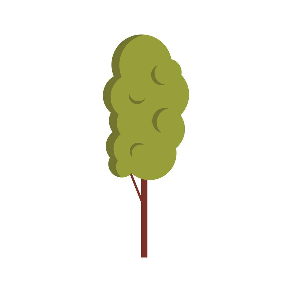grön träd ikon i platt stil vektor