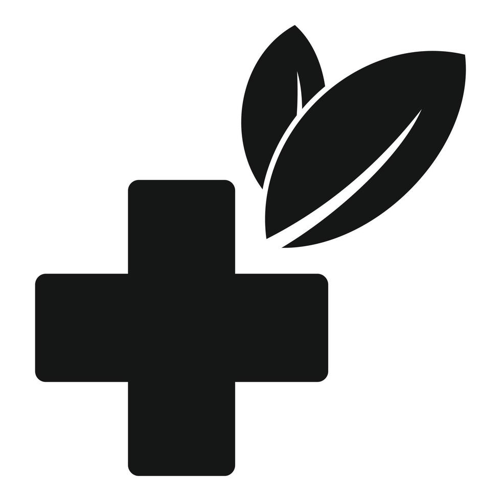 Homöopathie-Kreuz-Öko-Symbol, einfacher Stil vektor