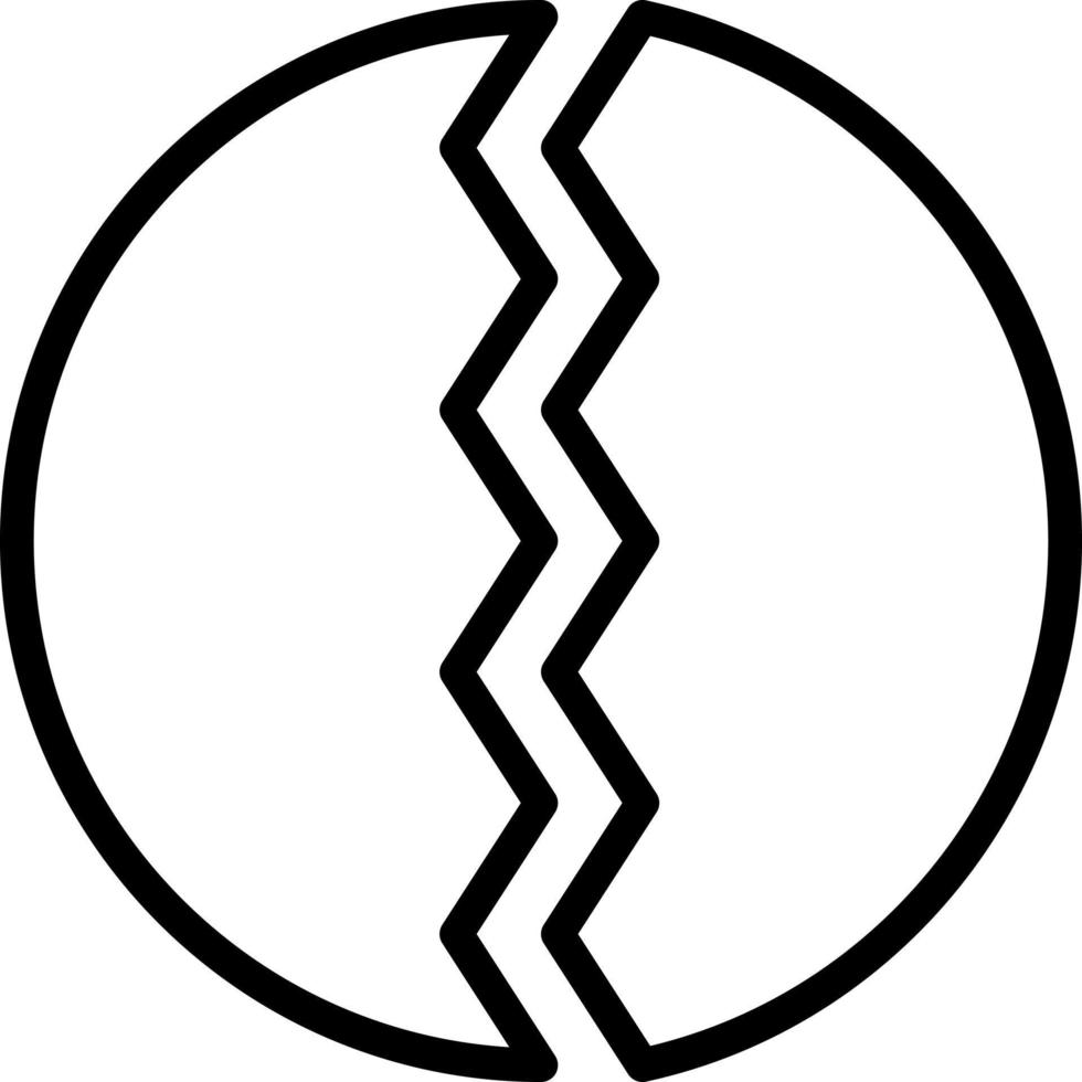 linje ikon för spricka vektor
