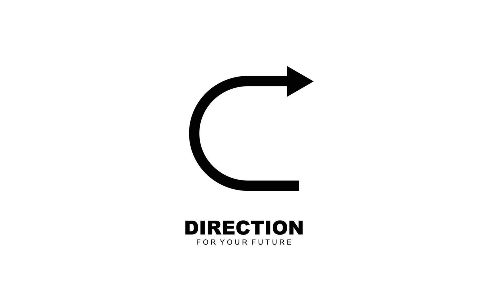 c-Logo-Geschäft für Markenunternehmen. Pfeilschablonen-Vektorillustration für Ihre Marke. vektor