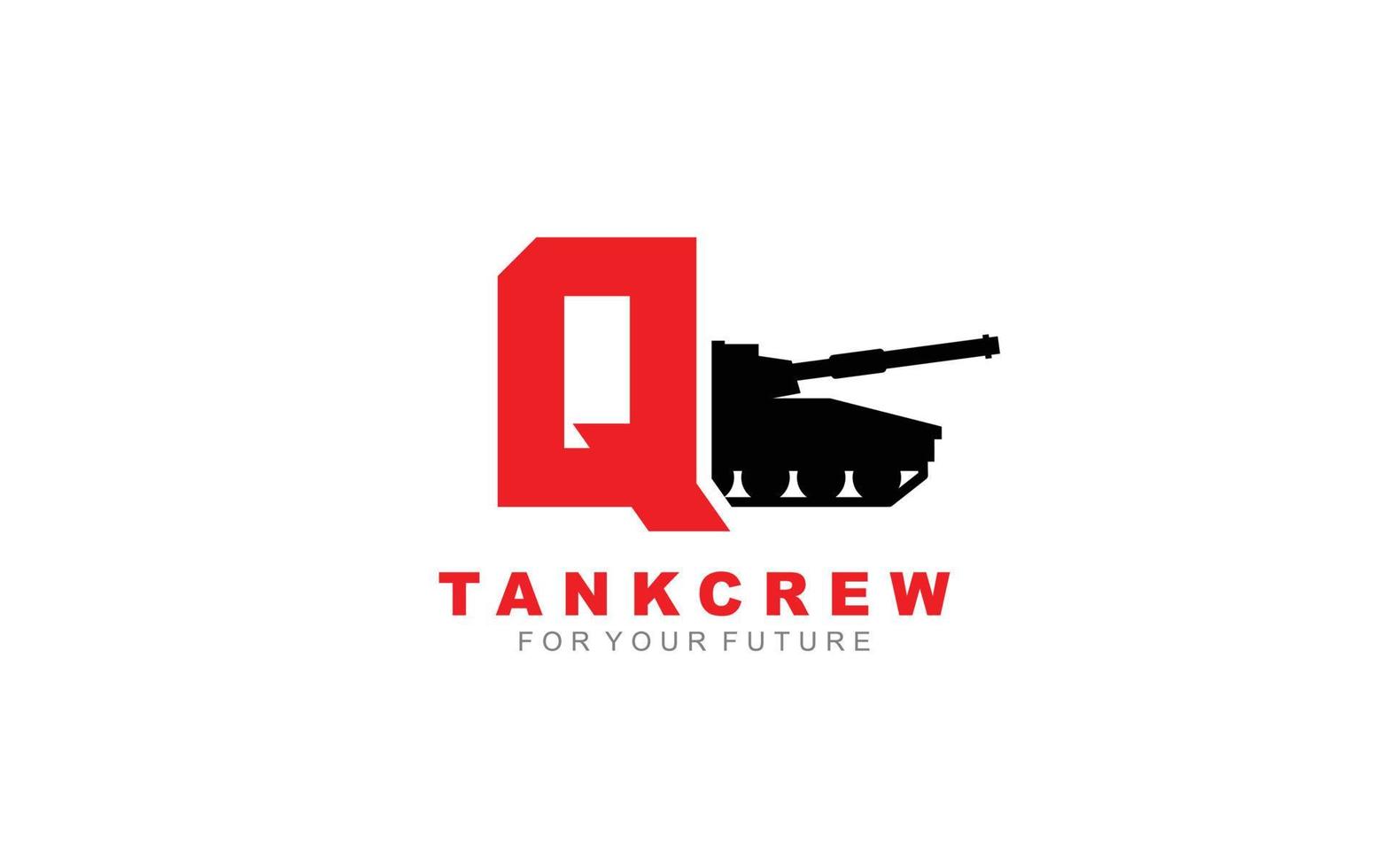 q Logo-Tank für Identität. Briefvorlage Vektor-Illustration für Ihre Marke. vektor