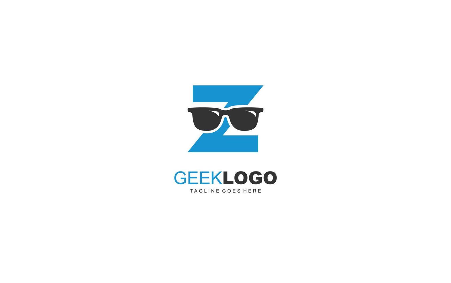 Z-Logo-Sonnenbrille für Identität. Briefvorlage Vektor-Illustration für Ihre Marke. vektor