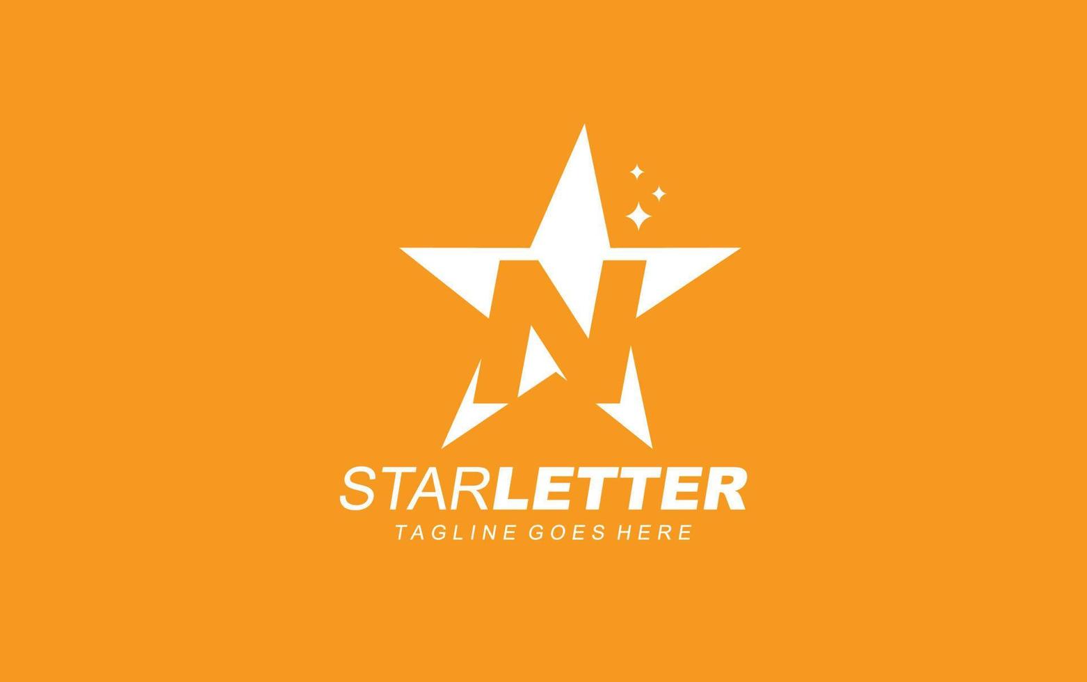 n logotyp stjärna för branding företag. brev mall vektor illustration för din varumärke.