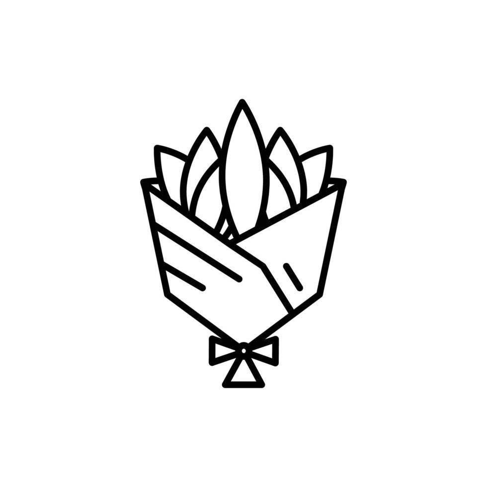 Blumenstrauß-Symbol. Gliederungssymbol vektor