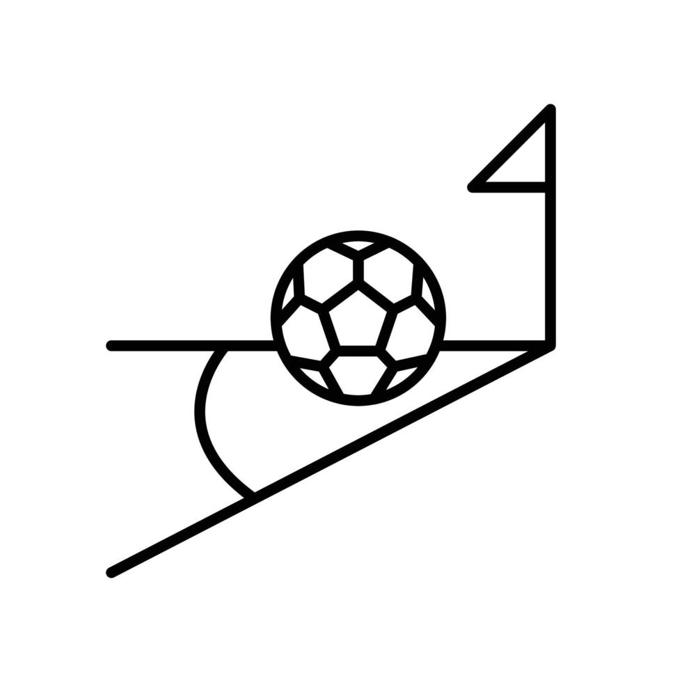 Eckstoß-Symbol. Gliederungssymbol vektor