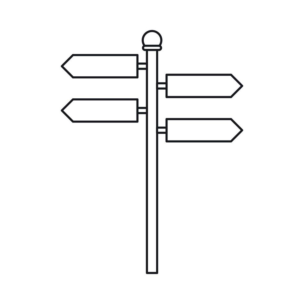 Straßenschild-Symbol, Umrissstil vektor