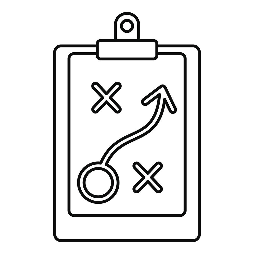 Entscheidungsstrategie-Symbol, Umrissstil vektor