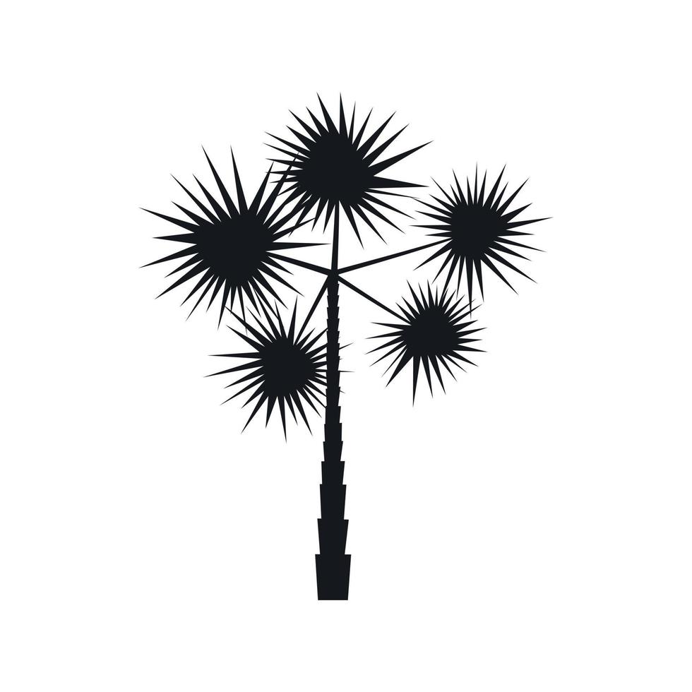 stachelige tropische Palmen-Ikone, einfacher Stil vektor