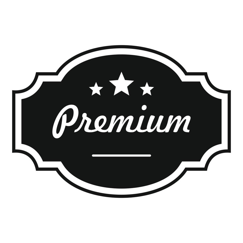 bestes Premium-Label-Symbol, einfacher Stil. vektor